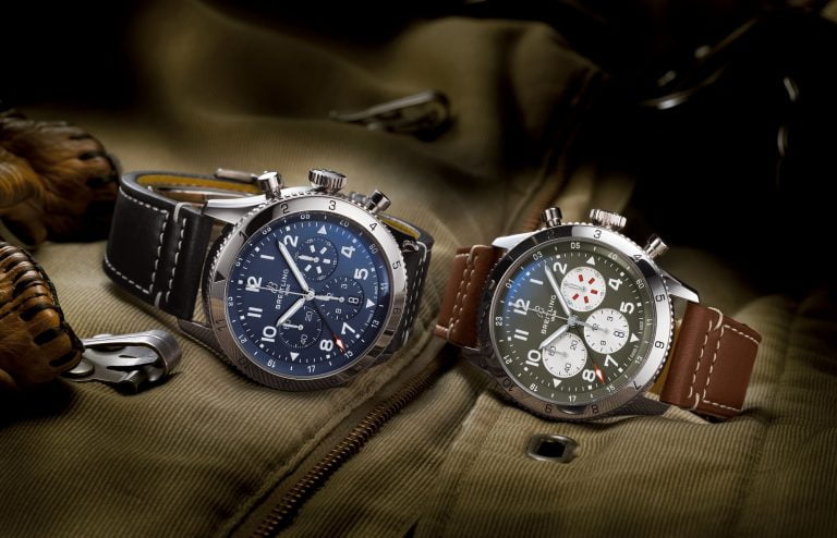 Breitling Super AVI Tribute to Vought F4U Corsair and Breitling Super AVI  Curtiss Warhawk (from left to right)