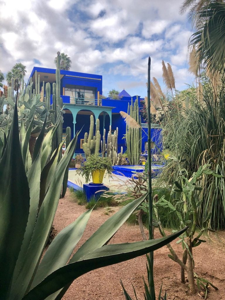 Yves Saint Laurent’s Private House & Garden, a hidden gem nestled within the bustling city of Marrakech, Morocco. This year marks the 60th anniversary of Yves Saint Laurent’s fashion house, founded with Pierre Bergé in 1962. Photo by Laura Worth.