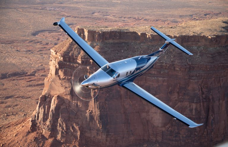 Pilatus PC -12 over Monument Valley - Imagery courtesy of Pilatus Aircraft Ltd.