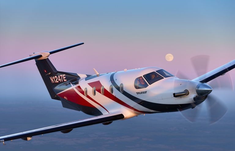 Pilatus PC -12NG near Mount Rushmore - Imagery courtesy of Pilatus Aircraft Ltd.