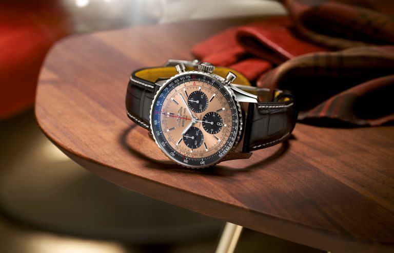 Breitling Navitimer B01 Chronograph 43_copper-colored dial and black alligator leather strap_Ref. AB0138241K1P1 - Imagery courtesy of Breitling