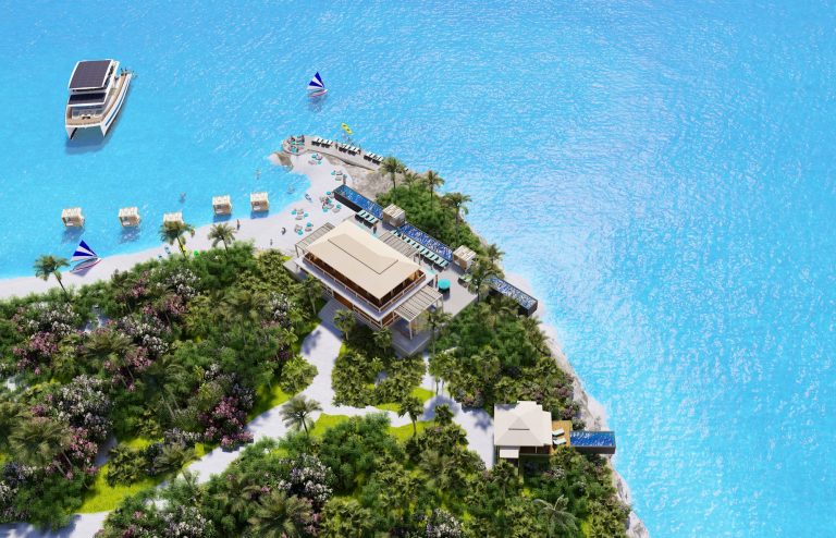 Beach club rendering - Imagery courtesy of Silent-Yachts