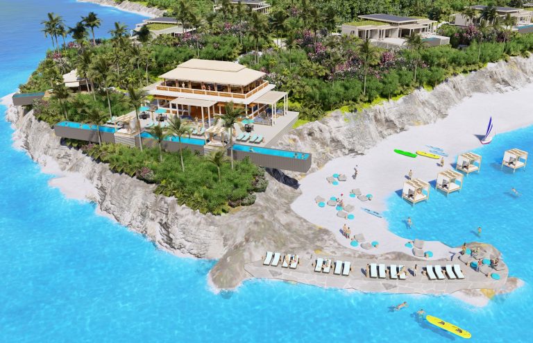 Beach club rendering - Imagery courtesy of Silent-Yachts