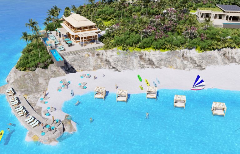 Beach club rendering - Imagery courtesy of Silent-Yachts