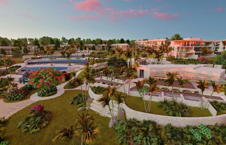 Resort Pool Aerial Rendering - Imagery courtesy of Susurros del Corazon