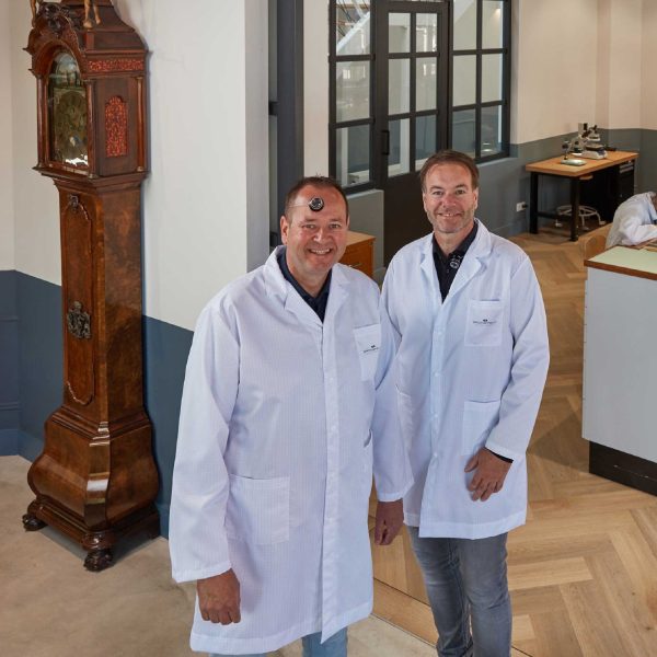 The Grönefeld brothers, aka the "Horological Brothers" Bart and Tim, inside their workshop - Imagery courtesy of Grönefeld