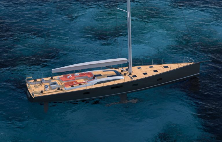 SW96 Hull No. 5 Starboard Rendering - Imagery courtesy of Southern Wind Yachts