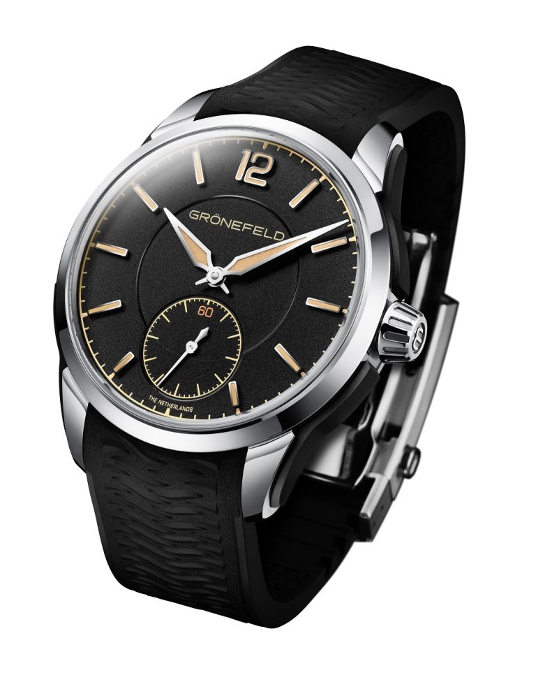 Grönefeld 1969 DeltaWorks - Black Colorway in Steel with Black Rubber and Black Strap - Imagery courtesy of Grönefeld