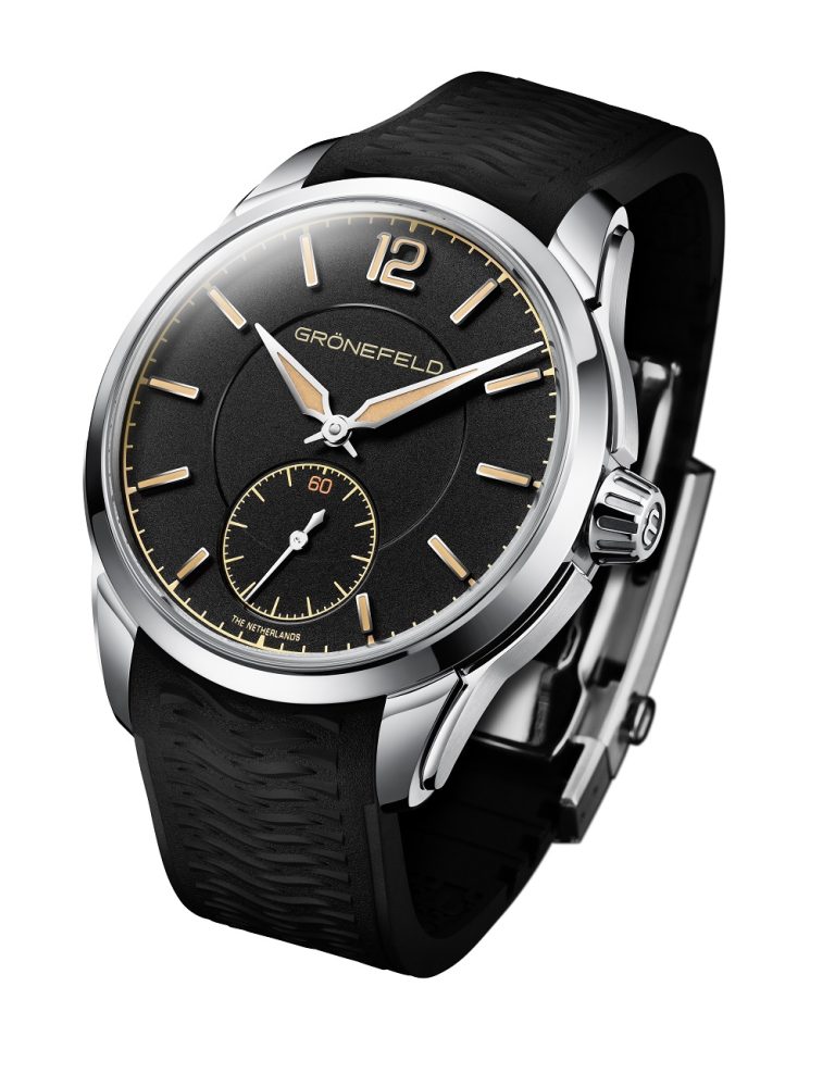 Grönefeld 1969 DeltaWorks - Black Colorway in Steel with Steel Sides and Black Strap - Imagery courtesy of Grönefeld