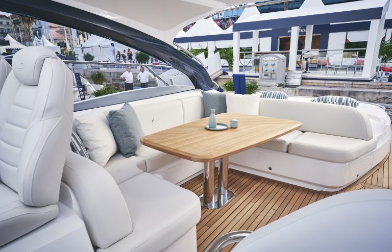 Princess V50 - Main deck dining area - Imagery courtesy of Princess Yachts Limited 2021