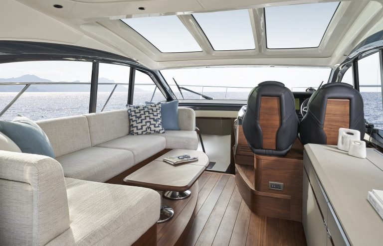 Princess V50 - Saloon coffee area - Imagery courtesy of Princess Yachts Limited 2021