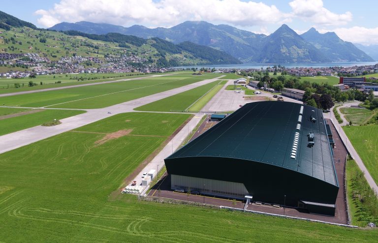 Pilatus Assembly Hall, Stans, Switzerland. Imagery courtesy of Pilatus Aircraft Ltd.