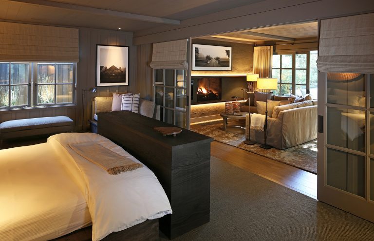 Meadowood Hill House Bedroom and living room - Imagery courtesy of Meadowood Napa