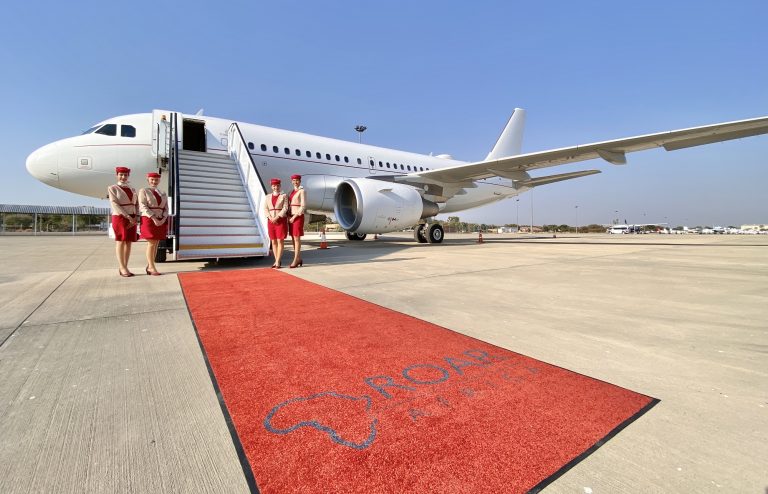 The A319's red carpet - Imagery courtesy of Emirates Executive Private Jet