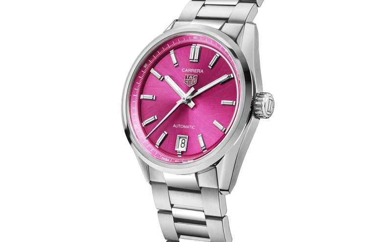 TAG Heuer Carrera Date with Pink dial - Imagery courtesy of TAG Heuer